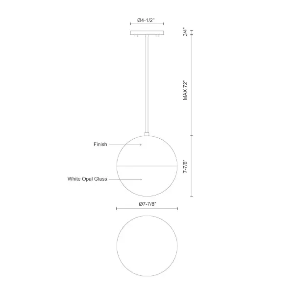 Monae 8-Inch Pendant in Brushed Gold - Image 6
