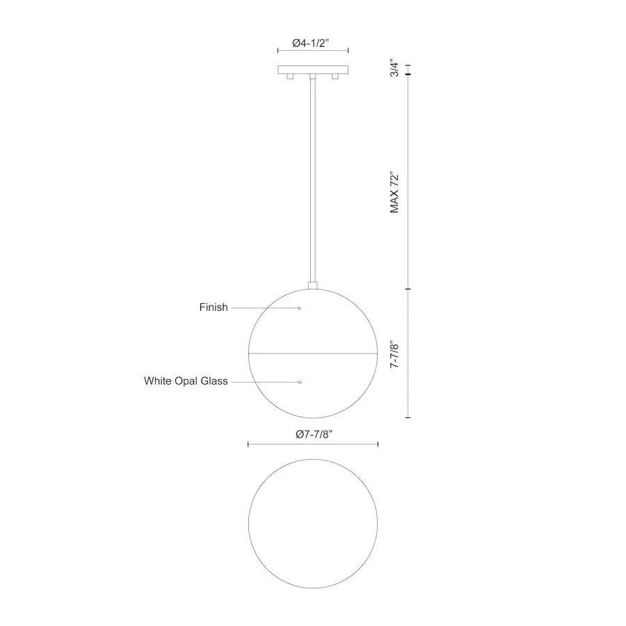 Monae 8-Inch Pendant in Brushed Gold - Image 6