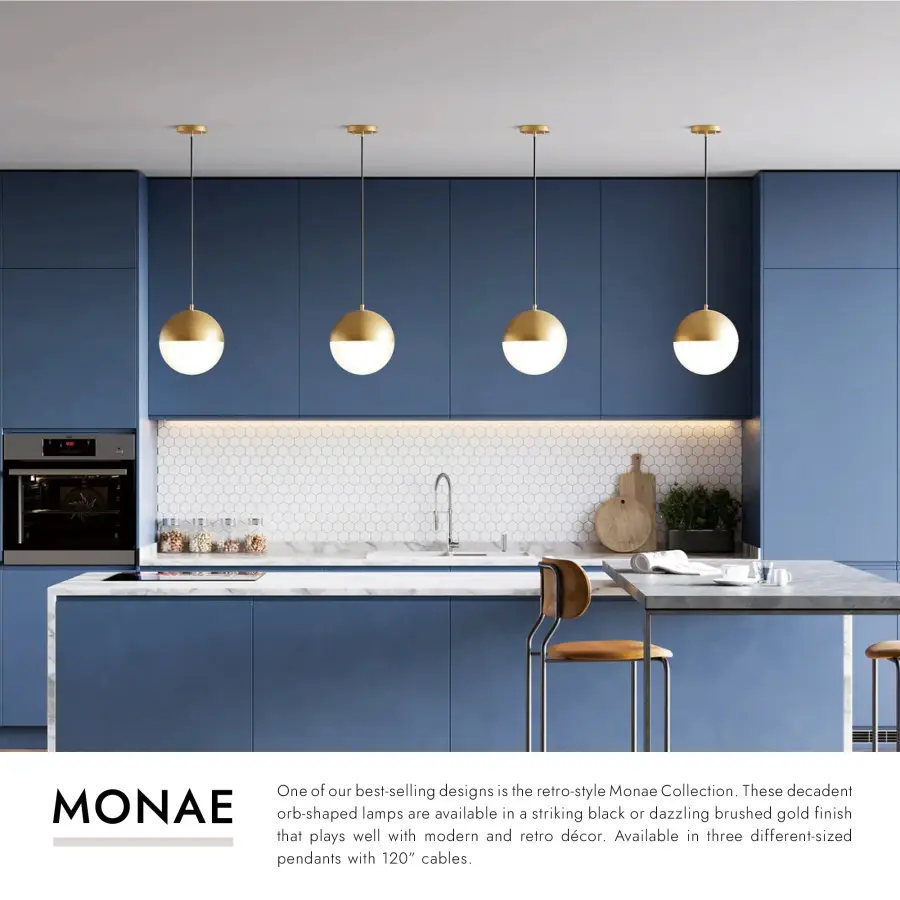 Monae 10-Inch Brushed Gold Pendant Light - Image 11