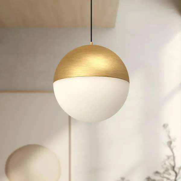 Monae 10-Inch Brushed Gold Pendant Light - Image 5