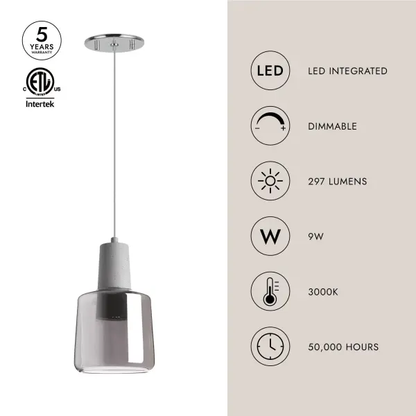 Samson 6-Inch Clear Glass Pendant Light - Image 6