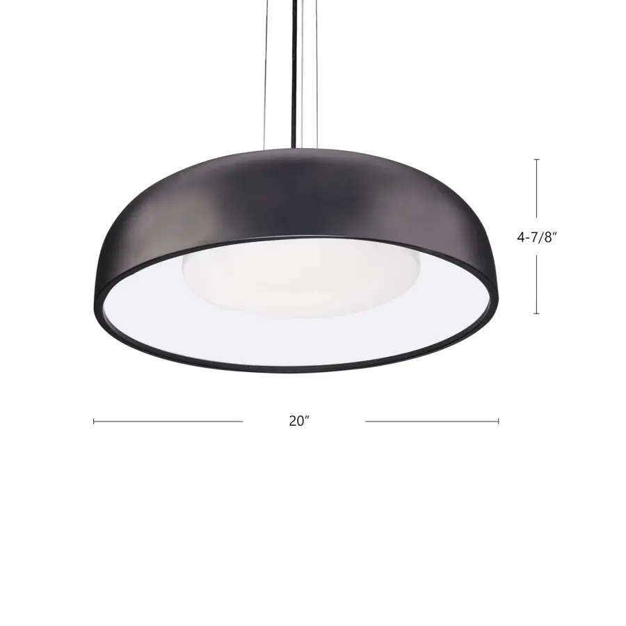 Beacon 20-Inch White Pendant Light - Image 7