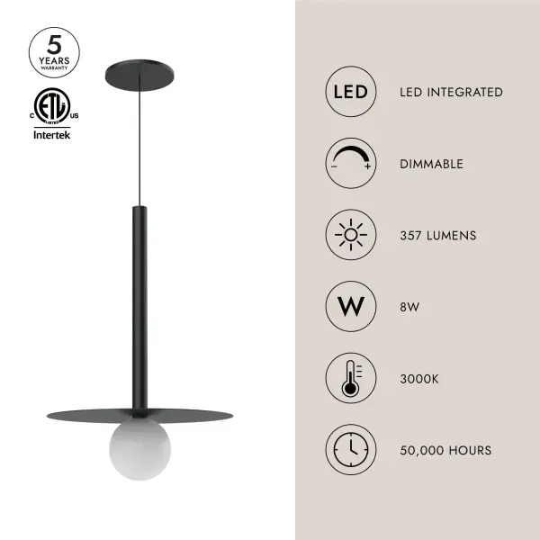 Elixir 19-Inch Pendant Light in Brushed Gold - Image 7