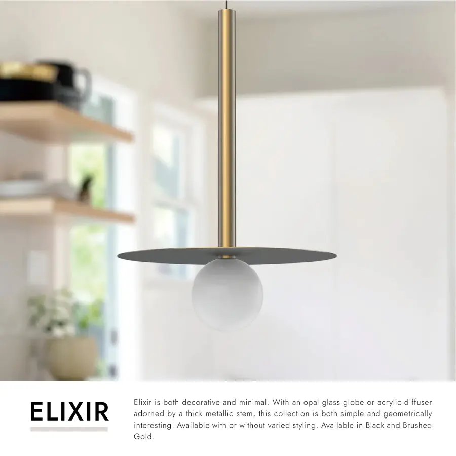 Elixir 19-Inch Pendant Light in Brushed Gold - Image 8