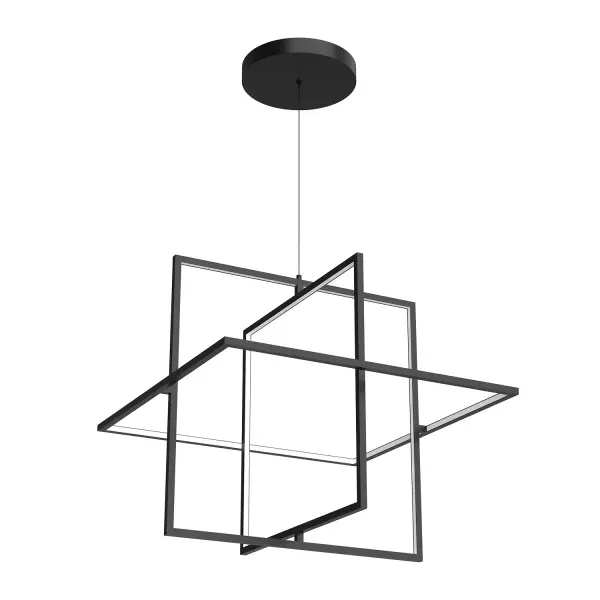 Mondrian 28-Inch Pendant Light in Matte Black - Image 3