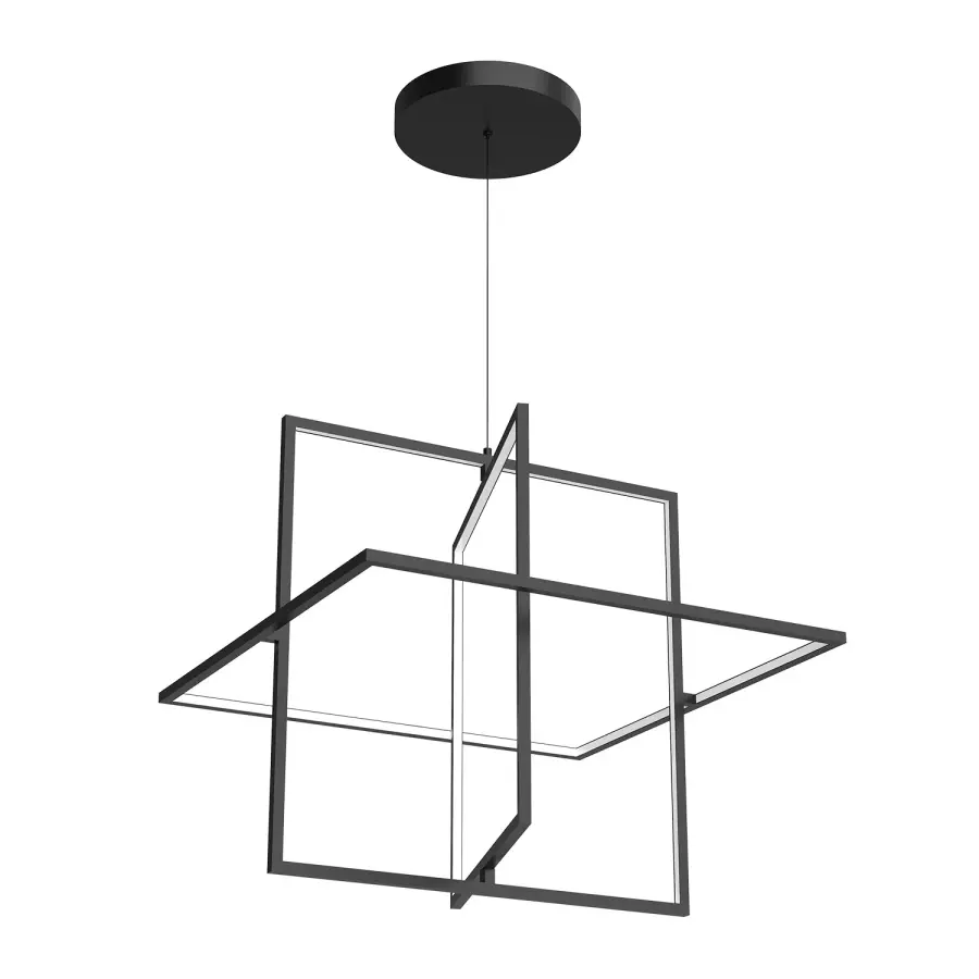 Mondrian 28-Inch Pendant Light in Matte Black - Image 4