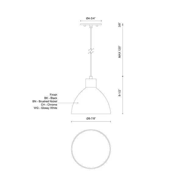 Chroma 9-Inch Pendant Light in Matte Black - Image 11