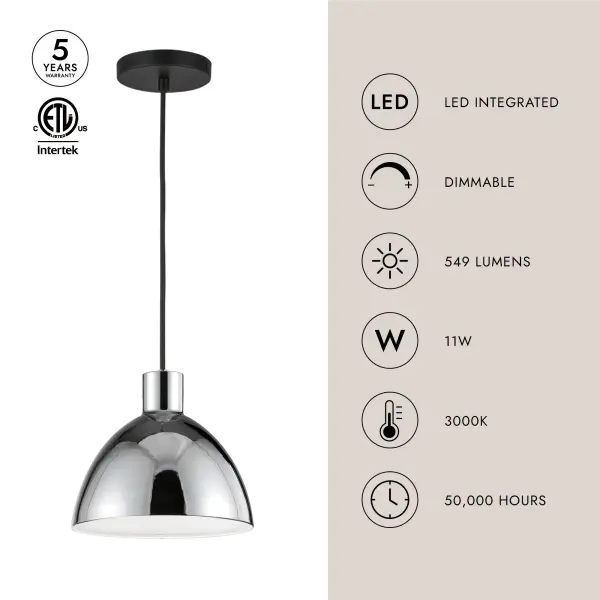 Chroma 9-Inch Pendant Light in Matte Black - Image 12