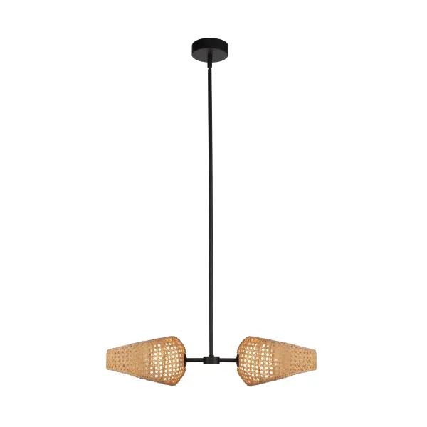 Lanai 2-Light Pendant in Matte Black with Opal Glass - Image 4