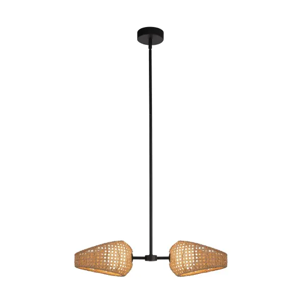 Lanai 2-Light Pendant in Matte Black with Opal Glass - Image 5