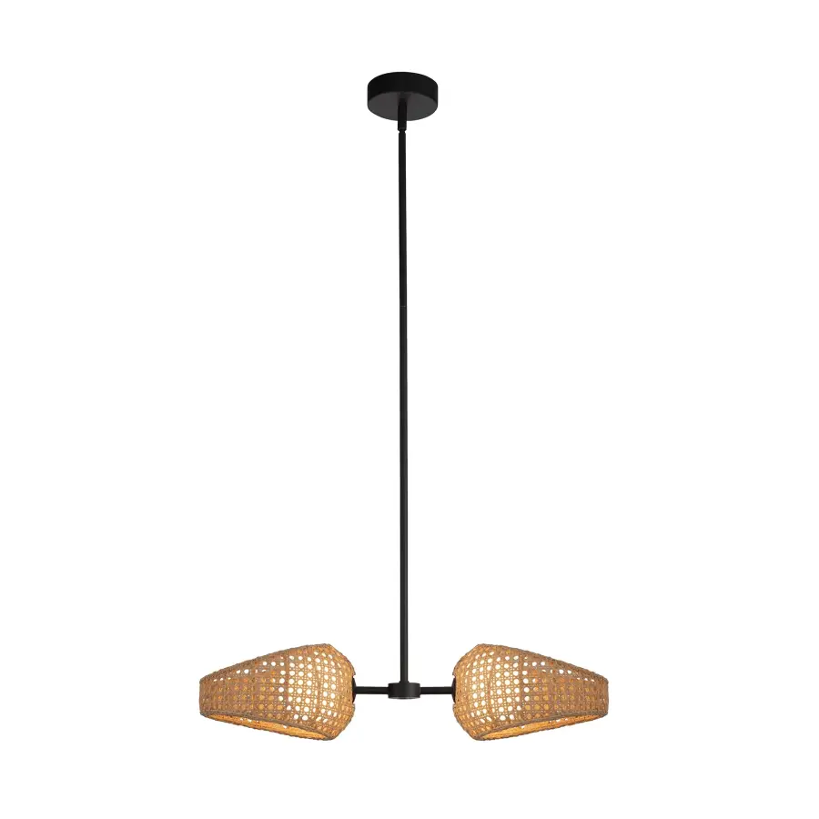 Lanai 2-Light Pendant in Matte Black with Opal Glass - Image 5