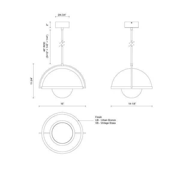 Bowery 16-Inch Pendant Light - Image 11