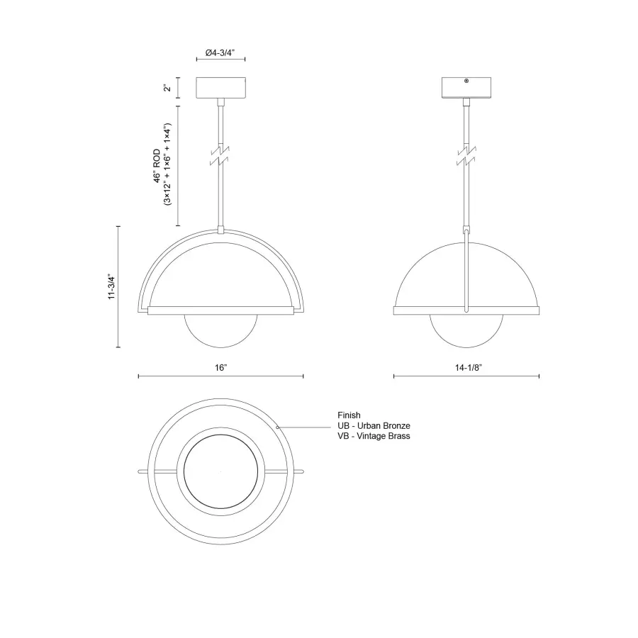 Bowery 16-Inch Pendant Light - Image 11