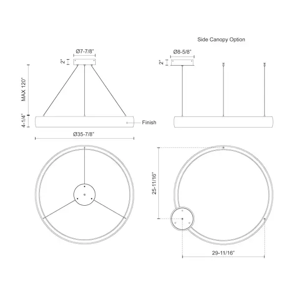 Halo 35-inch Circular Pendant Light - Image 12
