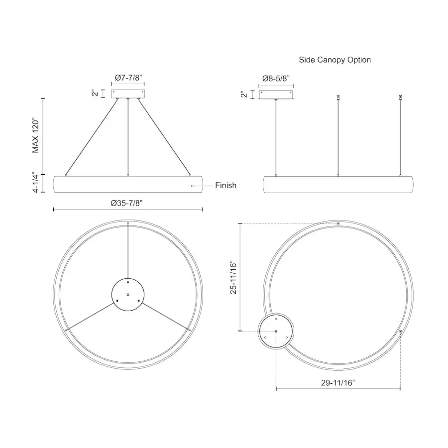 Halo 35-inch Circular Pendant Light - Image 12