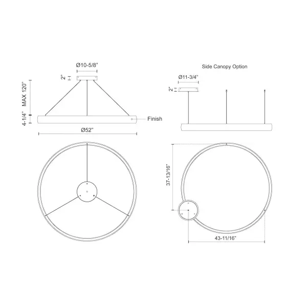 Halo 53-Inch Circular LED Pendant - Image 14