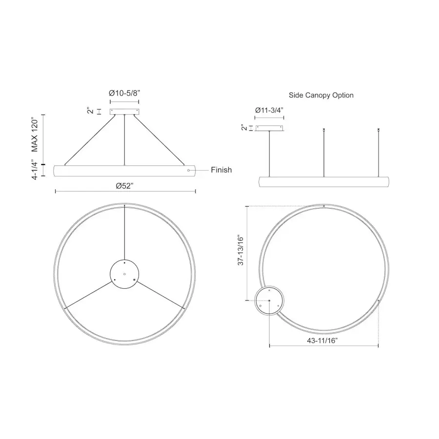 Halo 53-Inch Circular LED Pendant - Image 14