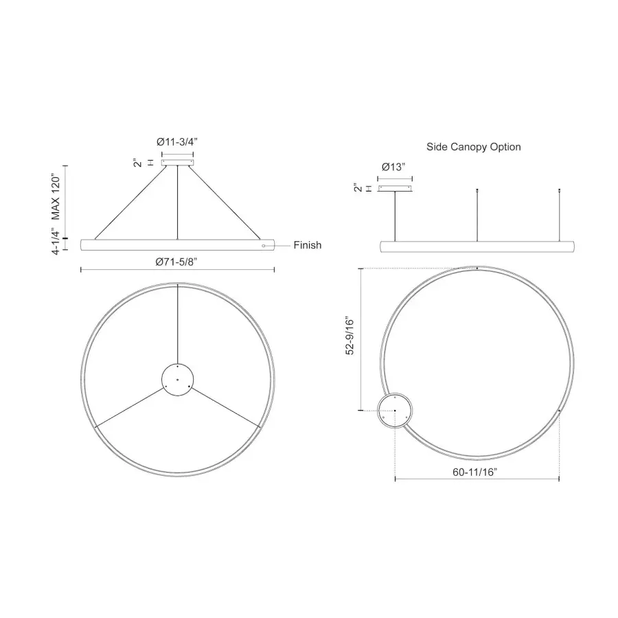 Halo 72-Inch Circular LED Pendant - Image 11