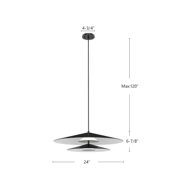 Cruz 24-Inch Pendant Light in Grey - Image 18