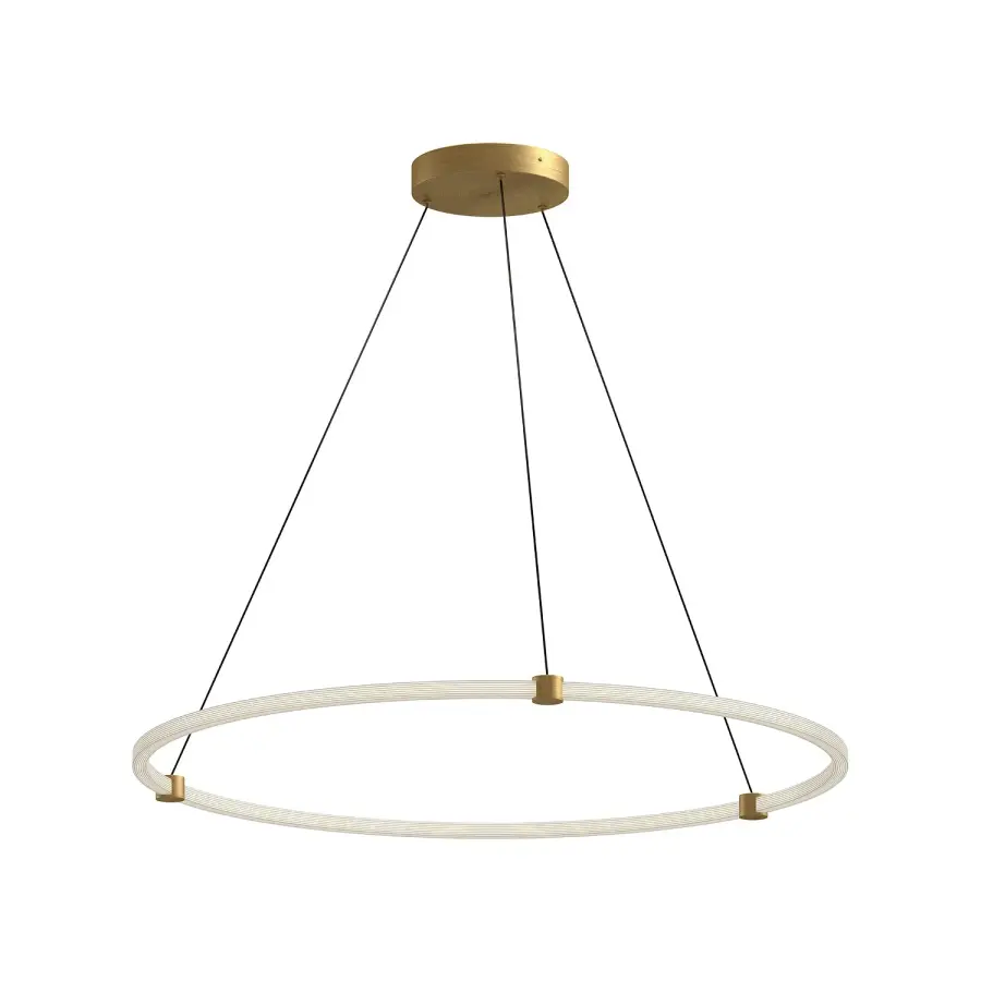 Stunning Adjustable Multi-Ring Pendant with Warm, Ample Illumination - Image 4