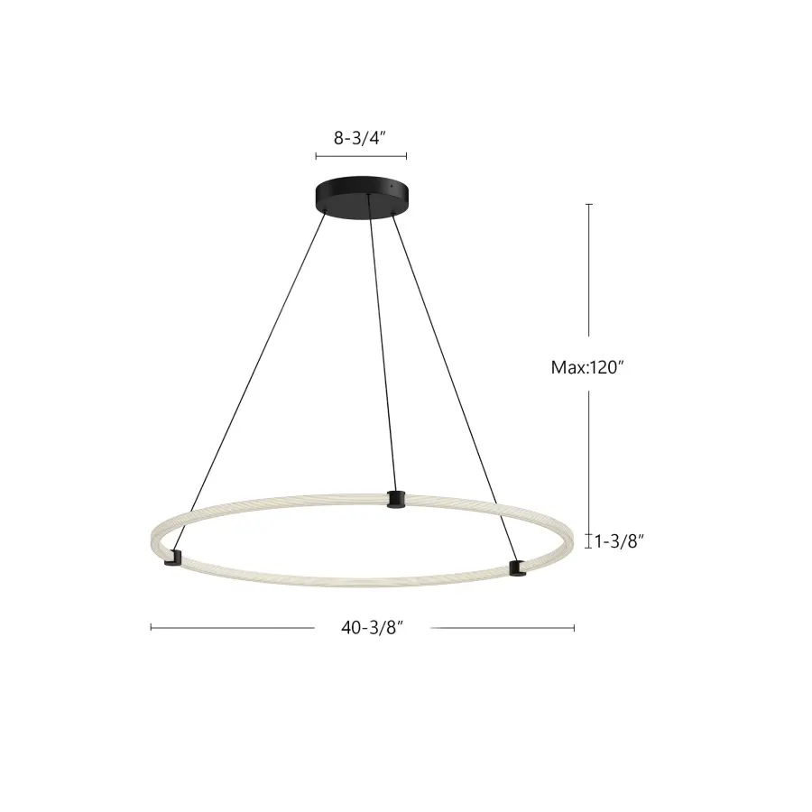 Stunning Adjustable Multi-Ring Pendant with Warm, Ample Illumination - Image 5