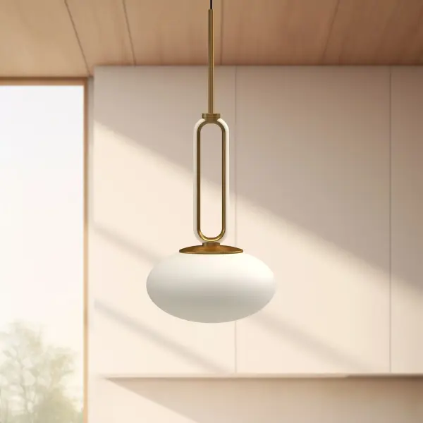 Tavira 6-Inch Pendant in Brushed Gold - Image 4