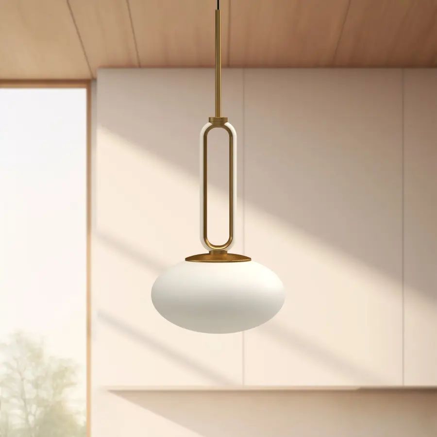 Tavira 6-Inch Pendant in Brushed Gold - Image 4