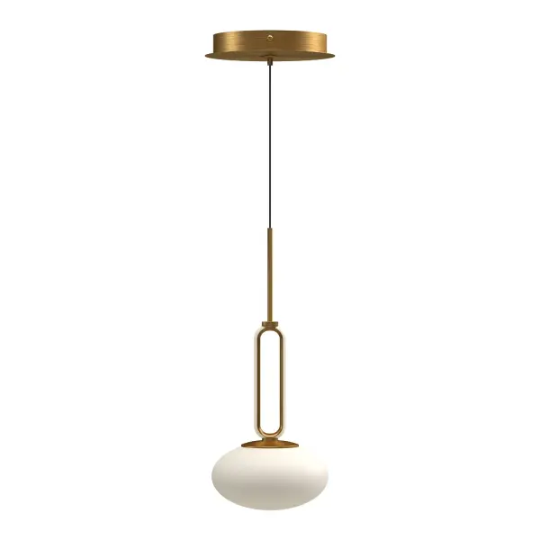 Tavira 6-Inch Pendant in Brushed Gold - Image 5