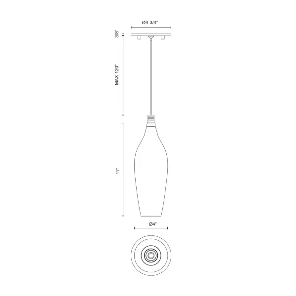 Victoria 4-Inch LED Pendant - Image 3