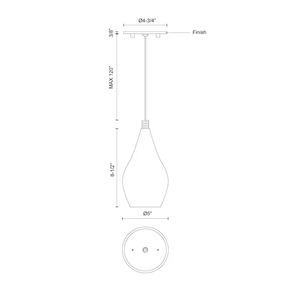 Victoria 5-Inch Pendant Light - Image 3