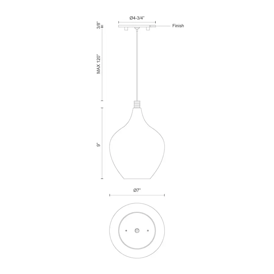 Victoria 7-Inch Pendant Light - Image 3