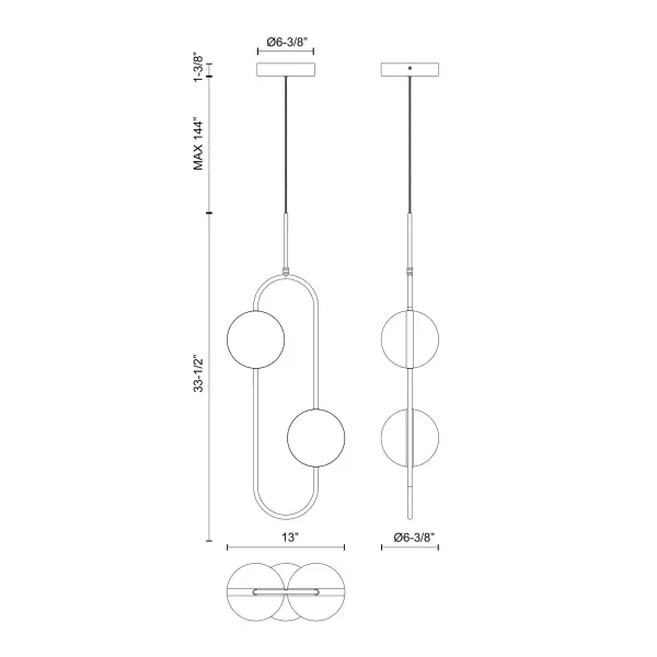 Tagliato 2-Light Pendant - Image 6