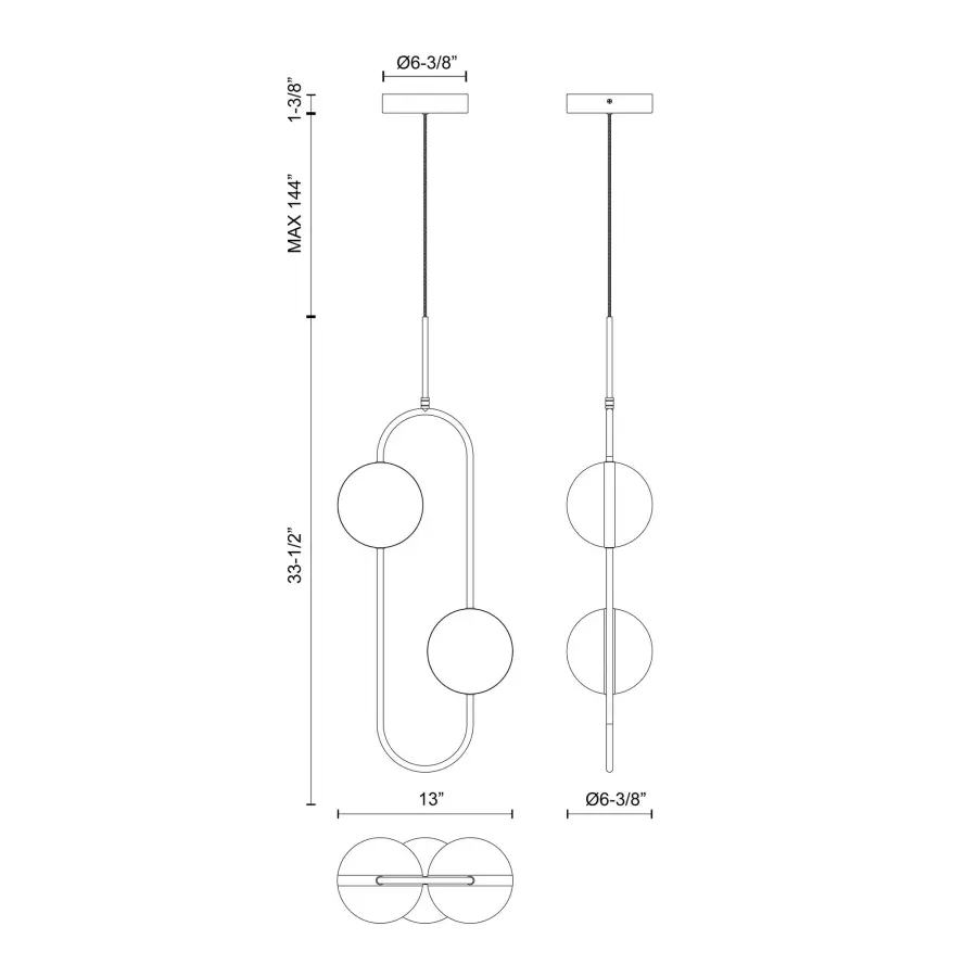 Tagliato 2-Light Pendant - Image 6