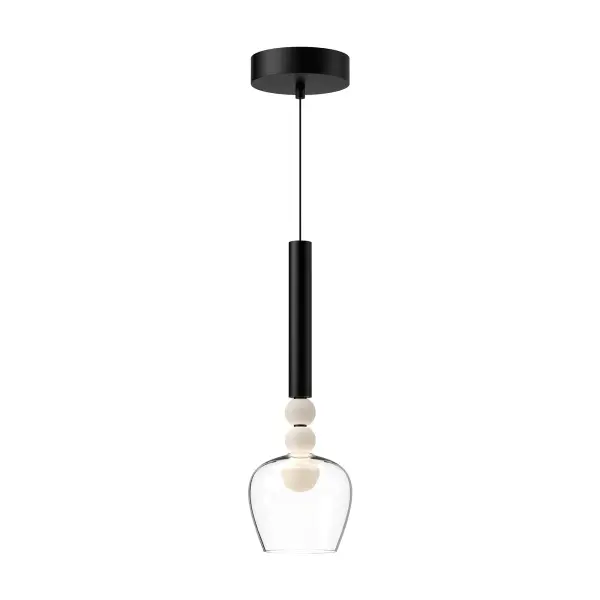 Rise 6-Inch Pendant in Brushed Gold with Clear Glass - Image 6