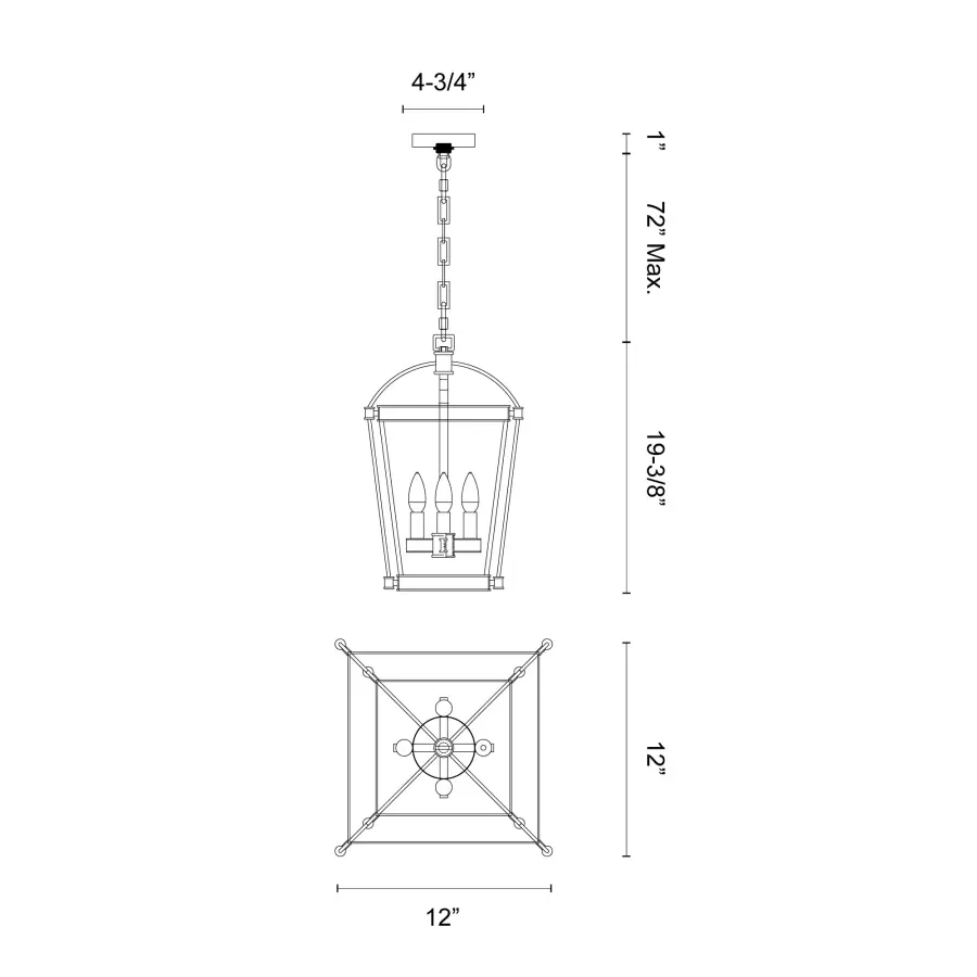 Manor 12-Inch Pendant in Urban Bronze - Image 3