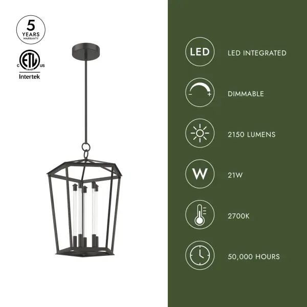 Delphine 22-Inch Pendant in Urban Bronze - Image 3