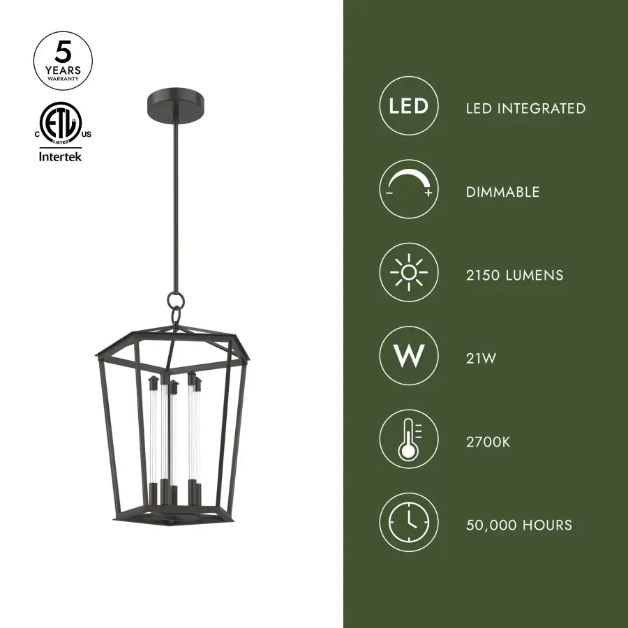 Delphine 22-Inch Pendant in Urban Bronze - Image 3