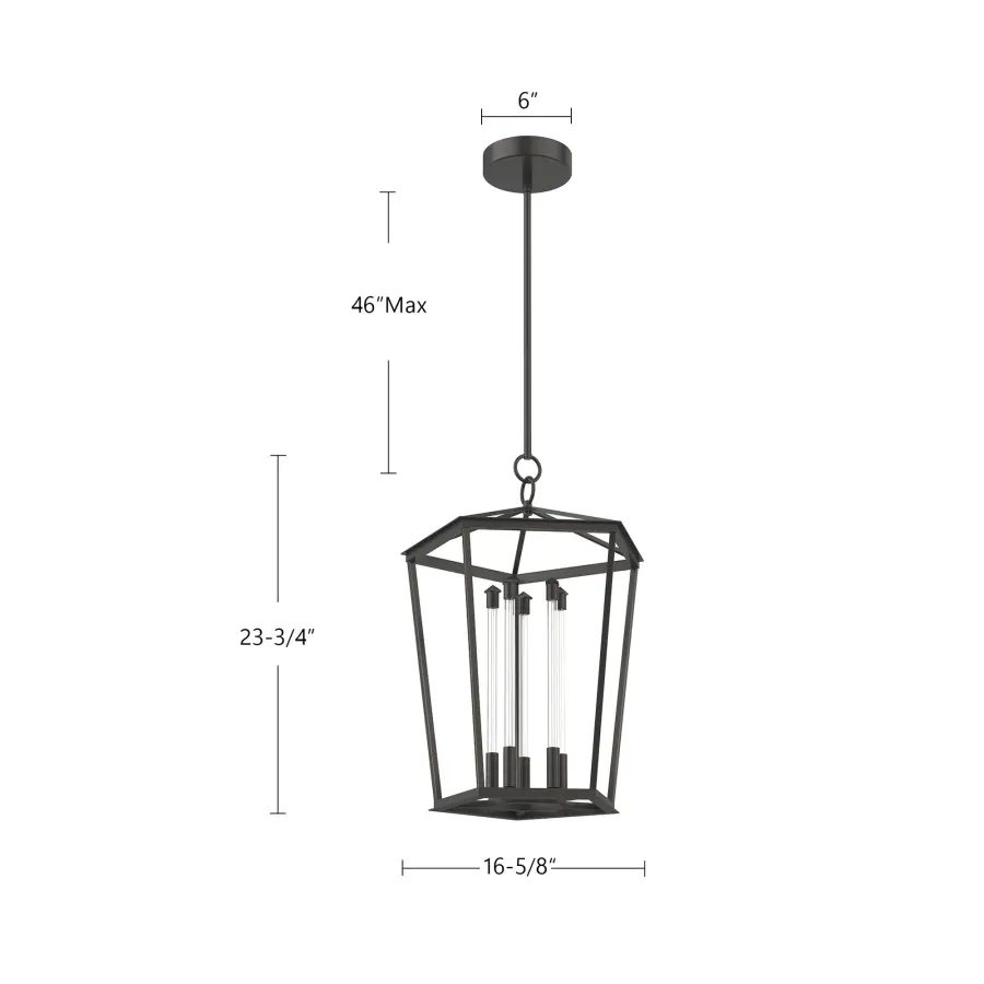 Delphine 22-Inch Pendant in Urban Bronze - Image 6