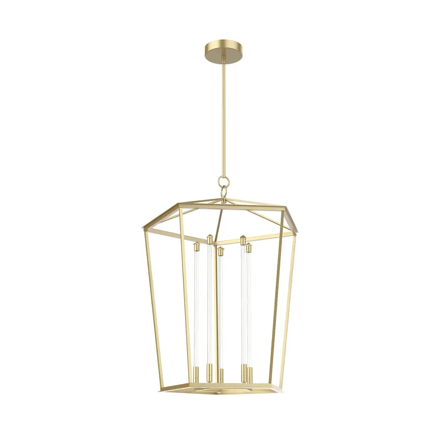 Delphine 29-Inch Pendant Light in Natural Brass - Image 1