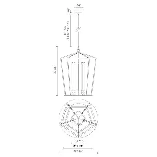 Delphine 29-Inch Pendant Light in Natural Brass - Image 5