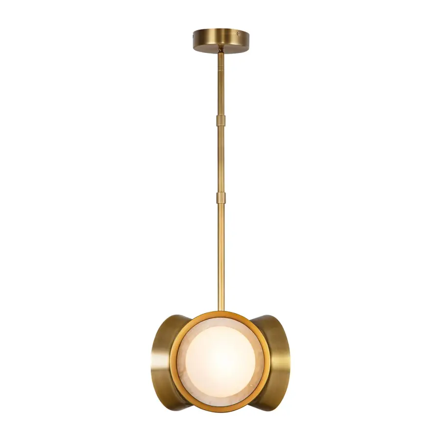 Alonso 13-Inch Pendant in Vintage Brass - Image 13