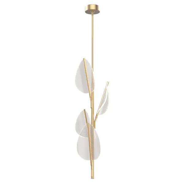 Flora 4-Light Pendant in Natural Brass - Image 1