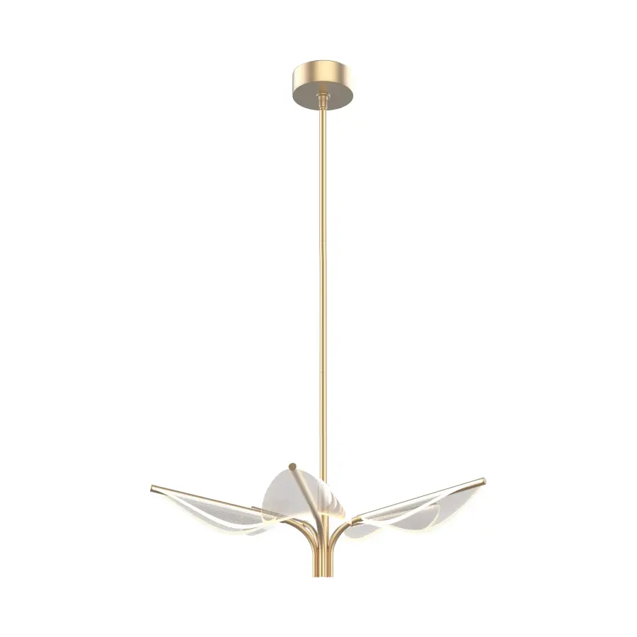 Flora 5 Head Pendant in Natural Brass - Image 1