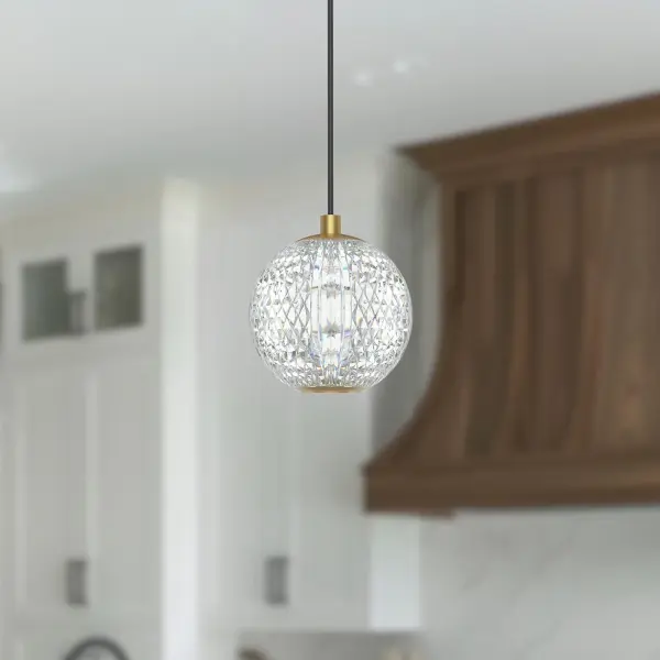 Marni 5-Inch Pendant in Natural Brass - Image 2