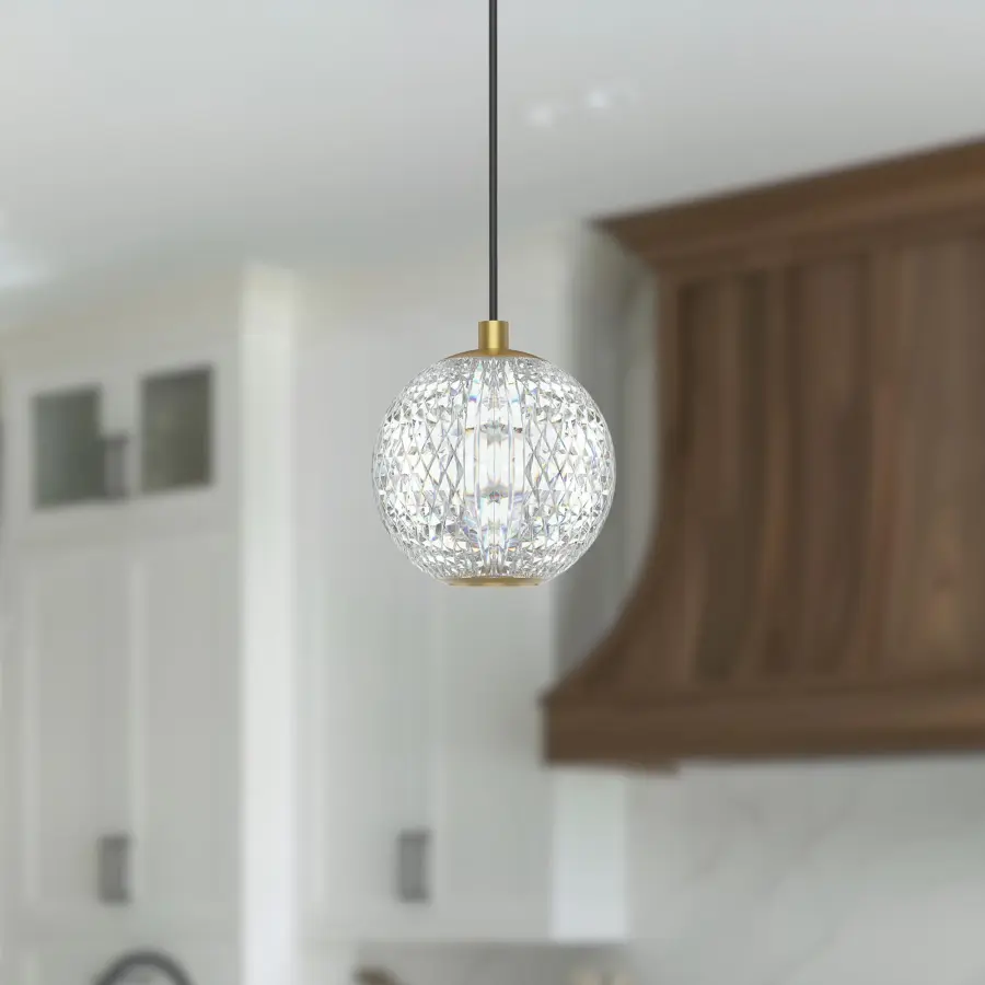 Marni 5-Inch Pendant in Natural Brass - Image 2