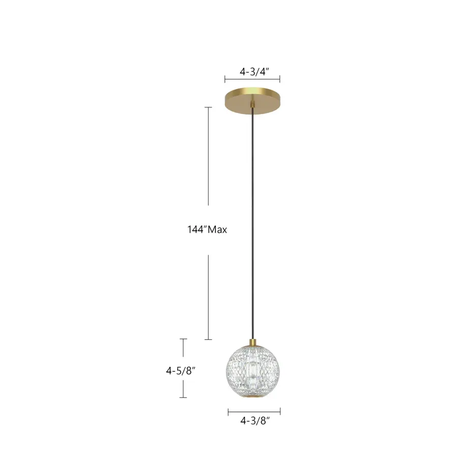 Marni 5-Inch Pendant in Natural Brass - Image 5