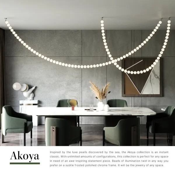 Akoya 12.5-ft Pendant in Chrome - Image 4