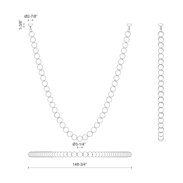 Akoya 12.5-ft Pendant in Chrome - Image 5