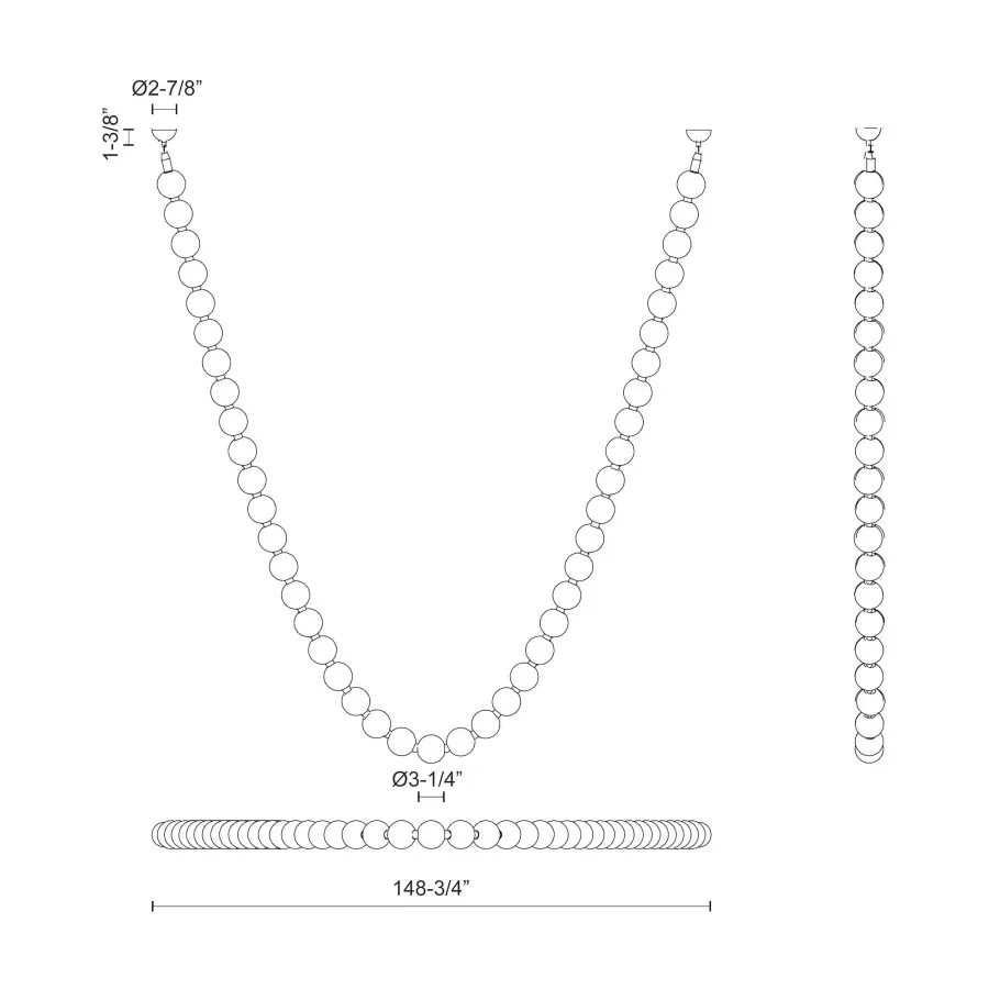 Akoya 12.5-ft Pendant in Chrome - Image 5