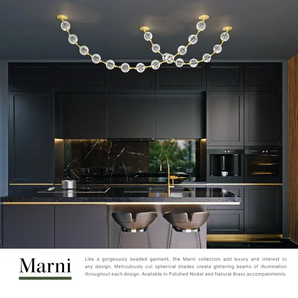 Marni 5-Light Pendant in Natural Brass - Image 18